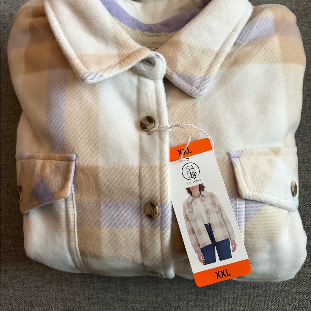 Sage Collective - Plaid Shacket, Women’s Sz - XXL, NWT
